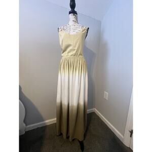 THE KOOPLES Long Gradient Khaki Sleeveless Dress With Strappy Knot Back
